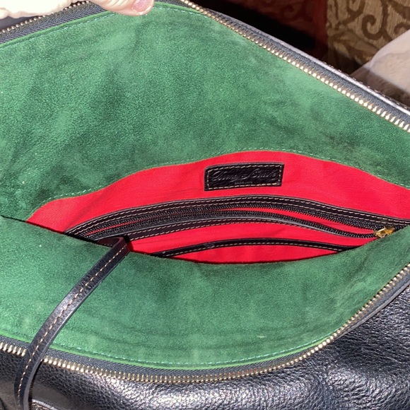 Florentine Dooney and Bourke leather and brass handbag. With long strap. - Picture 3 of 9